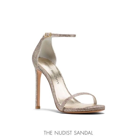 Stuart Weitzman 'The Nudist Disco Sandal' Stiletto Heels Size 11.5 - Picture 1 of 8